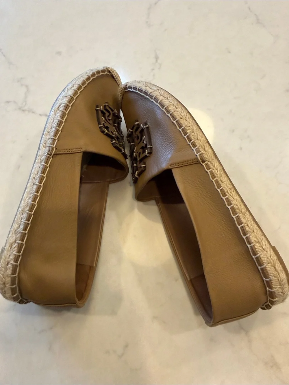 Tory‎ Burch Women's INES Espadrilles Flats Shoes Almond Flour 8